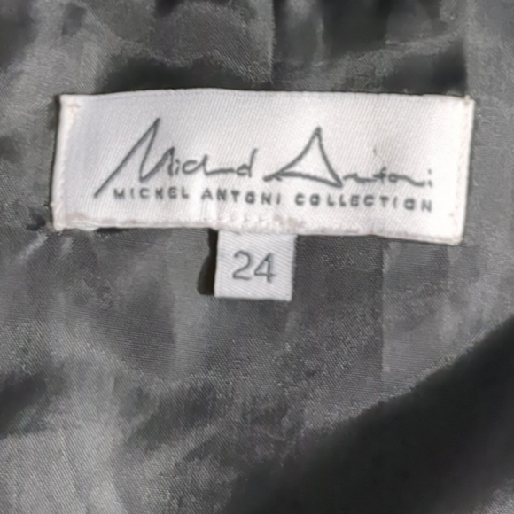 Michael Antoni Collection Plus  Black Brown & Yellow  Embellished Blouse Size 24 - Picture 6 of 16